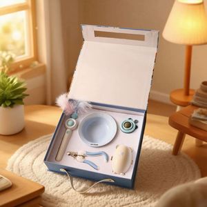 Luxury Pet-Specific High-Grade Safe Ceramic Snack Bowl Nail Clipper Cat Lick Fun Multi-Use Washable Sticky Hair <b>Gift</b> <b>Set</b> - Product Image 1