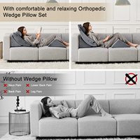 Werkseitige Lieferung 4 PCS Filler Mehrzweck-Bettlücken-Kopfteil Dreieckiges Memory Foam-Bettkeil kissen