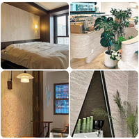 Panneau mural extérieur en pierre souple Star Moonstone pour villa, dalle de pierre fendue à l'axe, revêtement en pierre souple ultra-mince en porcelaine flexible