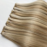 Extensions de cheveux humains vierges brésiliens Remy tissées à la machine, cuticules intactes, noir naturel, doux, épais, double tirage, vente en gros d'usine