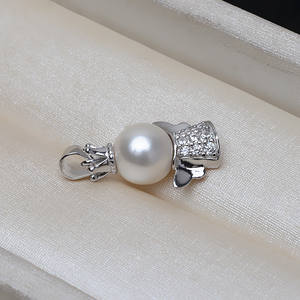 S925 Silver <b>Angel</b> Pendant for Women Handmade Hole 8-10 Pearl DIY Accessory Holder Semi Finished 3302 <b>Jewelry</b> Findings Components - Product Image 2