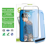 Haute qualité anti-poussière HD clair incassable téléphone mobile protecteurs en verre trempé pour iphone 16 15 14 13 12 11 pro max