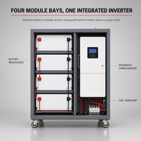 Système de stockage d'énergie résidentiel tout-en-un avec batterie onduleur 10KW 43KWh LiFePO4 empilable hybride hors réseau IP54