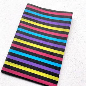Modieuze Feestelijke Aangepaste Streep Rainbow Tissue Papier Voor Gift