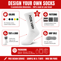Chaussettes de sport personnalisées pour hommes, en coton jacquard, avec design tricoté XY, pour la course à pied, de marque