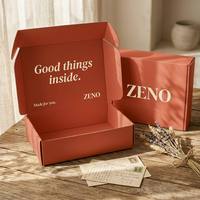Cajas de Embalaje Personalizadas con Logotipo, Color Rojo, con Experiencia de Desempaquetado Agradable, Aptas para Transporte de Comercio Electrónico