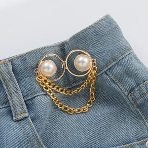 Jeans con Elastico in Vita Regolabile e Staccabile, Chiusura a Bottone (Placcatura in Lega Metallica) - Product Image 6