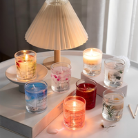 Getrocknete Blumen Aromatherapie Sojawachs-Kerze Handgemacht Rauchfrei Innenbereich Langanhaltende Duftkerze Valentinstag Diwali