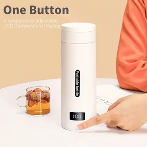 Hot Sản phẩm bán chạy 2023 Amazon nước nồi hơi điện Jar thép không gỉ mini xách tay thông minh đi du lịch Điện Ấm đun nước