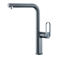 Robinet de cuisine moderne en laiton, extractible, anti-éclaboussures, chaud et froid, pressurisé, lavabo, évier, extensible, poignée unique, usage domestique