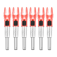 HT 6 pièces Nocks de tir à l'arc lumineux LED pour la chasse, couleurs rouge/vert/bleu X H S G, Nocks d'arc automatiques lumineux 5.2mm 6.2mm pour arc à poulies