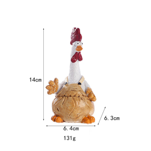 Figuras <span class=keywords><strong>de</strong></span> Gallo <span class=keywords><strong>y</strong></span> Gallina <span class=keywords><strong>de</strong></span> <span class=keywords><strong>Dibujos</strong></span> <span class=keywords><strong>Animados</strong></span> al por Mayor, Artesanía <span class=keywords><strong>de</strong></span> Resina, Decoración Rústica para Entrada <span class=keywords><strong>de</strong></span> Casa, Patio - Product Image 6