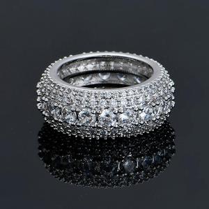 R011 degli uomini di <span class=keywords><strong>Anello</strong></span> In Ottone Oro Argento di Colore Zircone Cubico Iced out <span class=keywords><strong>ANELLO</strong></span> di Modo Dei Monili di Hip Hop - Product Image 2