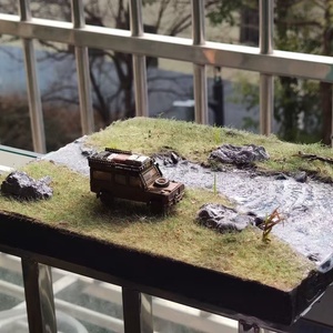 Diorama fatto a mano 25*35cm di scena su miniatura del fiume e della prateria per la visualizzazione di Hobby della fotografia Sandbox - Product Image 1
