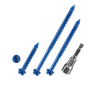 1/4 ST5ST6.3สีน้ำเงิน Dacromet แผ่นหกเหลี่ยมร่องตรงความแข็งแรงสูงปลายแหลมซีเมนต์ขยายยิปซั่มสลักเกลียว - Product Image 3