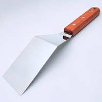 Outils de spatule à viande avec poignée en bois pour barbecue et Grill à dessus plat