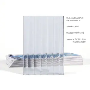 Changhong 5mm 8mm transparent texture tempered glass solid with groove reed decorative exterior wall hotel application