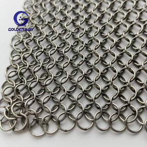 יריעת וילון דקורטיבית רשת טבעת שרשרת מפלדת אל חלד שקופה - Product Image 5