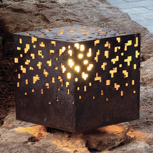 Modern Style Rusty Red Corten Steel Outdoor <b>Lighting</b> Fixture for Garden Ornaments and Home Decoration with Customized Size - Product Image 6