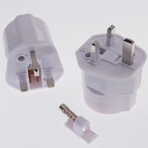 Adaptateur de prise EU vers UK avec fusible, adaptateur de prise 2 broches vers <span class=keywords><strong>3</strong></span> broches 13A avec fusible 250V mis à la terre, adaptateur de voyage - Product Image 5