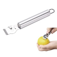 Éplucheur de cuisine en acier inoxydable, Orange, citron, Zester, râpe à fromage Premium avec couteau à canal