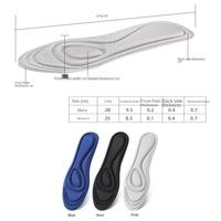 Semelles orthopédiques pour chaussures de course à pied, souples, de haute qualité, 4D, plates, en fibre de carbone, pour hommes