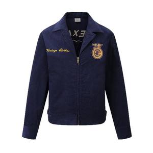 <strong>FFA</strong> American Vintage Workwear Long Sleeve Bomber <strong>Jacket</strong> for Men Youth High-end Trendy Embroidered Corduroy Streetwear Spring XL - Product Image 5