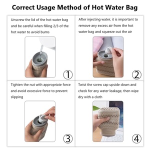 Soft Silicone Hot Water Bottle Bolsa De Agua Caliente <strong>Bouillotte</strong> Warmflasche Borraccia Acqua Caliente Cover Winter Hand Warmer - Product Image 5