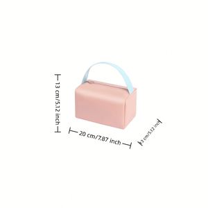 Bolsa de Maquillaje Portátil con Cierre, Organizador de Cosméticos, Estuche de Viaje para Artículos de Aseo con Asa Elegante, Almacenamiento Impermeable para Mujer - Product Image 2