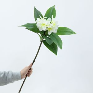 S1075 Fleur artificielle de frangipanier de haute qualité, toucher réel, imprimée en 3D, frangipanier, plumeria <span class=keywords><strong>rubra</strong></span>, fausse fleur pour la décoration de mariage et de la maison - Product Image 5