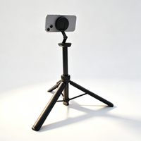 Trípode Magnético Plegable de 1.8M y Palo Selfie con Soporte para Teléfono para iPhone 17/16/15 y Android - Aluminio ABS Giratorio para Vlog
