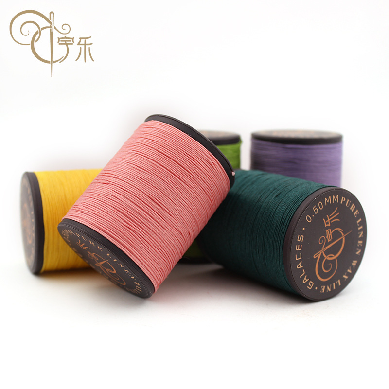 Швейная нить 0,55 мм, льняная восковая нить для рукоделия, восковая нить 50s