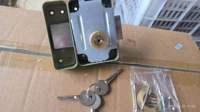 Modèle de serrure de porte à cylindre de sécurité en laiton satiné de couleur vert noirâtre à 5 broches, serrure de porte à cylindre 136