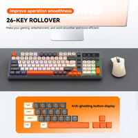 T-WOLF TF300 2.4Ghz &BT for RGB Backlight Wireless Keyboard & Mouse Set Gaming & Office Keyboards Computer Peripherals