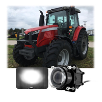 Faro LED Redondo de 90 mm para Tractor, 45 W, Luz Alta y Baja, para la Serie Massey Ferguson
