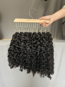 Extensiones de Cabello Humano Rizado para Crochet, Trenzas de Cabello Humano con Nudos Milagrosos, 50g - Product Image 4