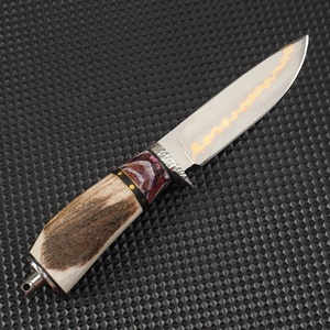 Coltello da Campeggio e Sopravvivenza in Rame Damascato a 67 Strati, Coltello Dritto per Autodifesa con Manico in Corno di <span class=keywords><strong>Cervo</strong></span>, Vendita all'Ingrosso - Product Image 3