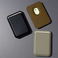 Dompet Kartu Magnetik Kulit, Penutup Ponsel, Tempat Kartu untuk Casing Magnet, Cocok untuk Semua iPhone, Tas Belakang Ponsel Magnet Kartu