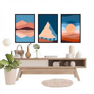 ชุดโต๊ะ MDF 3 ชิ้น พร้อมกรอบพิมพ์ลายคุณภาพสูง ตกแต่งผนังสีสันสดใส ขนาด 50x35 ซม. ผลิตในประเทศ TR - Product Image 1