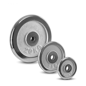 New Arrival Silver Cast Iron Barbell <b>Dumbbell</b> <b>Weight</b> Plate Fitness Gym Equipment with Free <b>Weights</b> Stainless Steel Material - Product Image 1