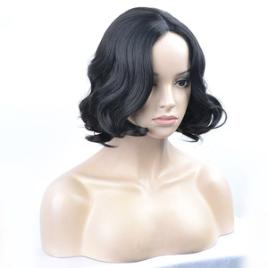Perruque sur mesure fabriquée à la machine 2025 – Cheveux courts bouclés européens et américains en fibre haute température <span class=keywords><strong>Jiafa</strong></span> pour femme, volumineuse - Product Image 3