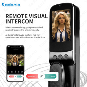 Kadonio điện sinh trắc học vân tay nhận dạng khuôn mặt thông minh cửa máy ảnh khóa cho cổng cửa gỗ - Product Image 3