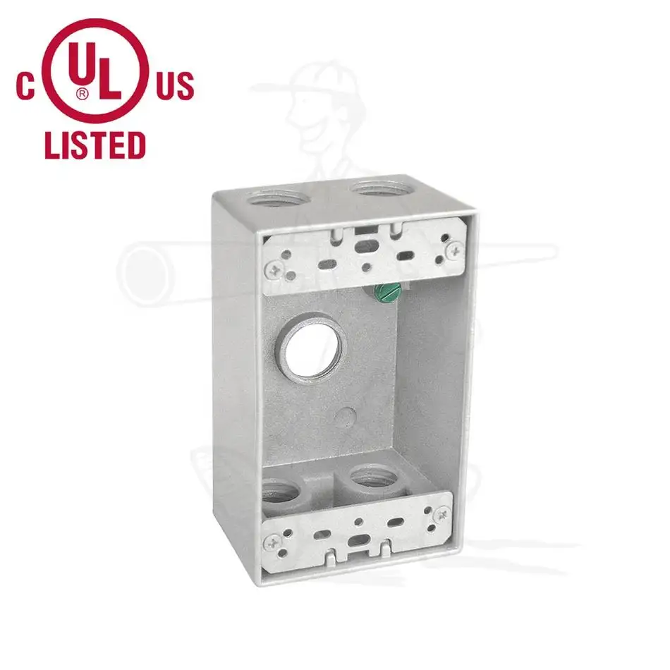 Aluminum Weatherproof Outlet Box 4X2'' with UL Listed