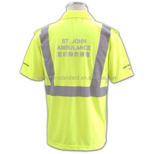 IS09001/BSCI fábrica de seguridad <span class=keywords><strong>reflectante</strong></span> <span class=keywords><strong>trabajo</strong></span> Camisa de algodón de la vida <span class=keywords><strong>polo</strong></span> camiseta - Product Image 3