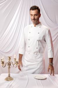 Chaqueta de <span class=keywords><strong>Chef</strong></span> Profesional para Hombre, Uniforme para Hotel, Restaurante, Cocina, Personal de Hostelería, Ropa de Trabajo - Product Image 2