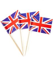 Grosir Bendera Tusuk Gigi Negara Baru dan Bendera Inggris, Tusuk Mini Kecil untuk Dekorasi Kue Keping