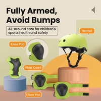 Ensemble de protection sportive pour jeunes : casque et genouillères anti-collision pour roller, vélo, skateboard, patinage sur glace