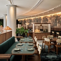Ensemble de meubles de restaurant en bois commercial, mobilier ergonomique pour cantine et café