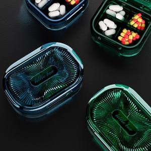 Boîte à pilules légère et étanche, 4 compartiments, 6 compartiments, grande capacité, mini organisateur de pilules portable pour <span class=keywords><strong>voyage</strong></span>, conteneur de rangement quotidien pour pilules - Product Image 2