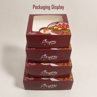 Fabricant de boîtes à gâteaux avec fenêtre, emballage en carton alimentaire portable, imprimé sur mesure, respectueux de l'environnement, en matériaux recyclés, pour boulangerie